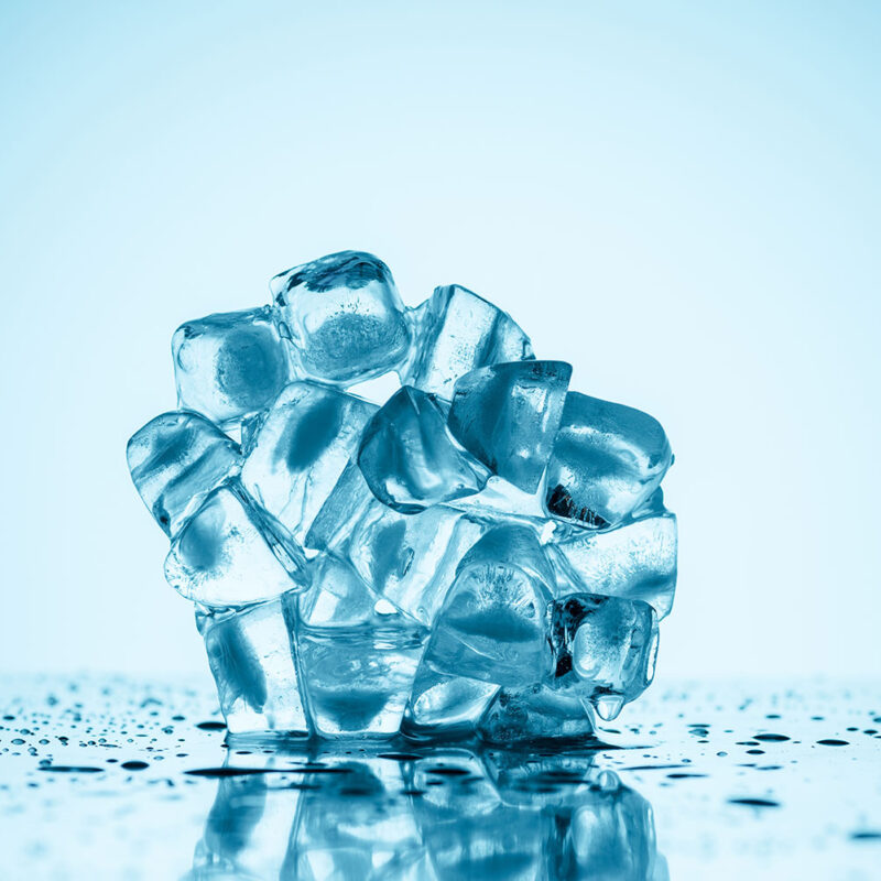 commercial ice sitting on a table